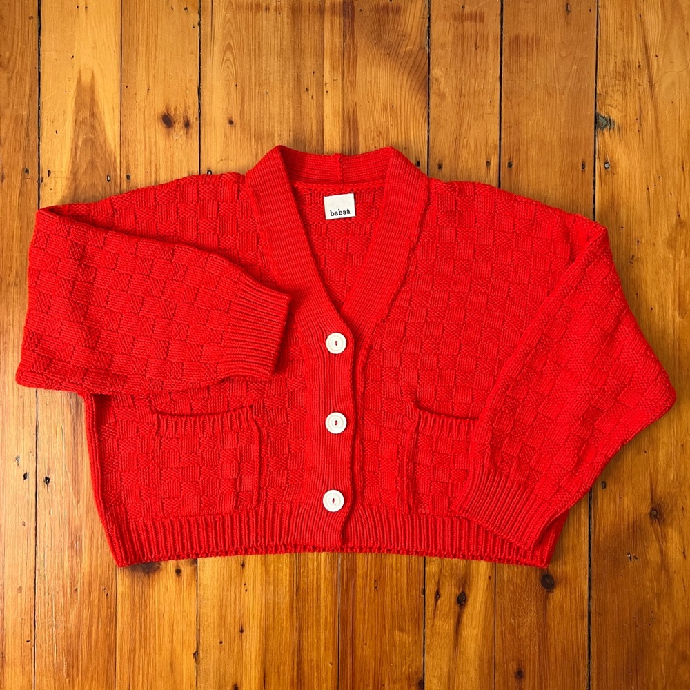 babaà OS Cardigan No 3 Summer Flame Red